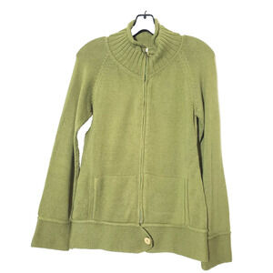 Indigenous Womens Small Sweater‎ ORGANIC COTTON Merino Wool Eco-friendy Cardigan